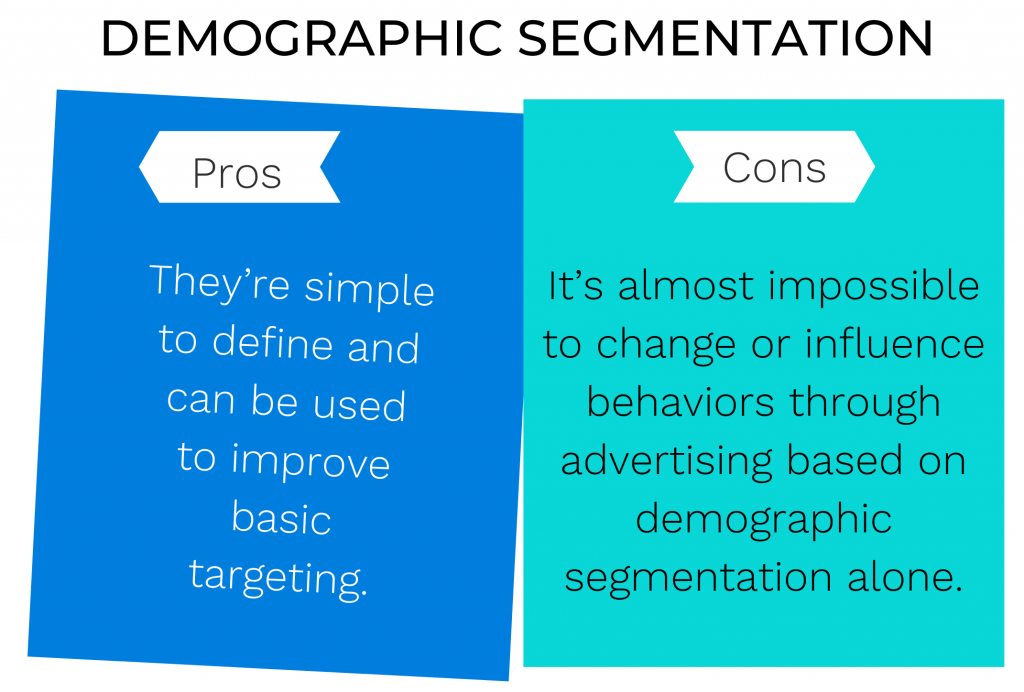 Pros and cons of demographic segmentation