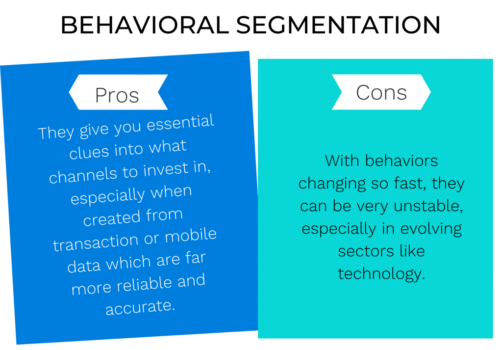 Pros and cons of behavioral segmentation