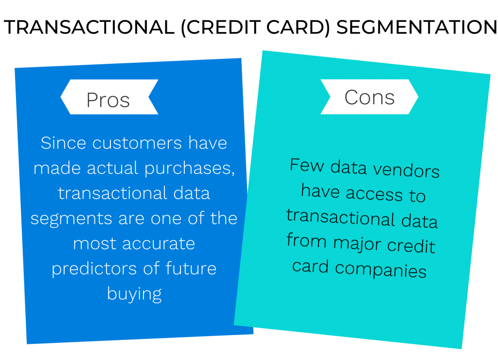 Pros and cons of transactional segmentation