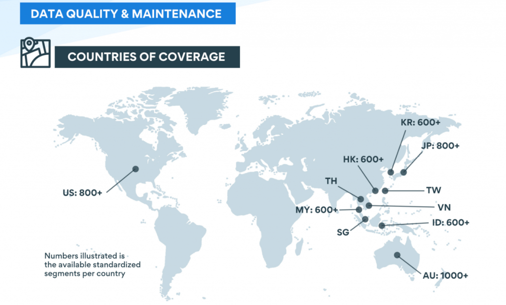 AlikeAudience’s countries of coverage for data quality – AlikeAudience